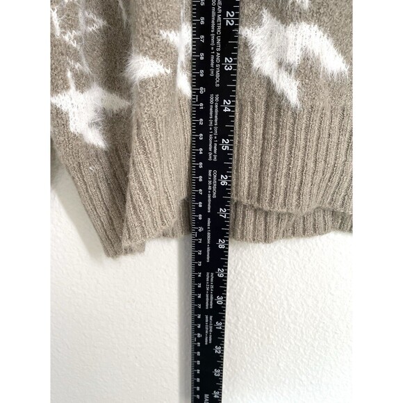 NWT Dreamers By Debut Boutique Taupe Houndstooth Sweater Super Soft Women's Sz L - Picture 9 of 11